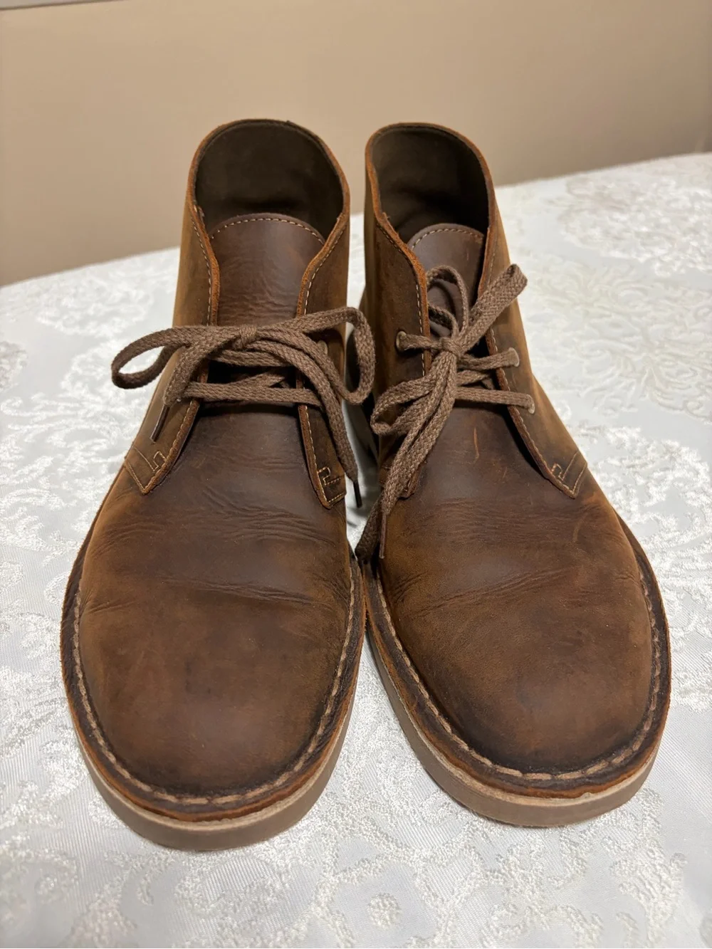 Clark’s Originals Bushacre Brown Leather Chukka Boot Size 8.5